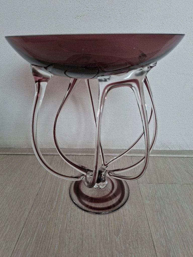 Vintage Jozefina Krosno, glazen, decoratieve (fruit)schaal, Ophalen