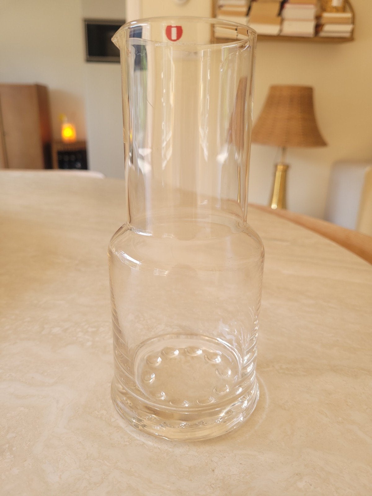 Iittala karaf / vaas halve liter vintage helder glas, Ophalen of Verzenden