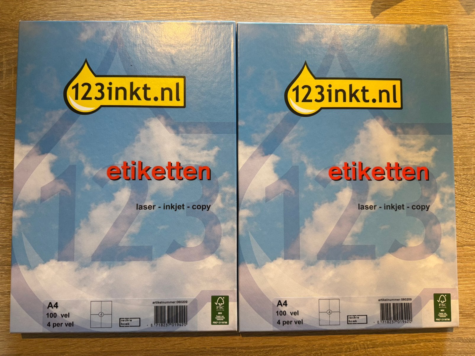 123inkt etiketten, Computers en Software, Printerbenodigdheden, Ophalen of Verzenden, Nieuw, Overige typen