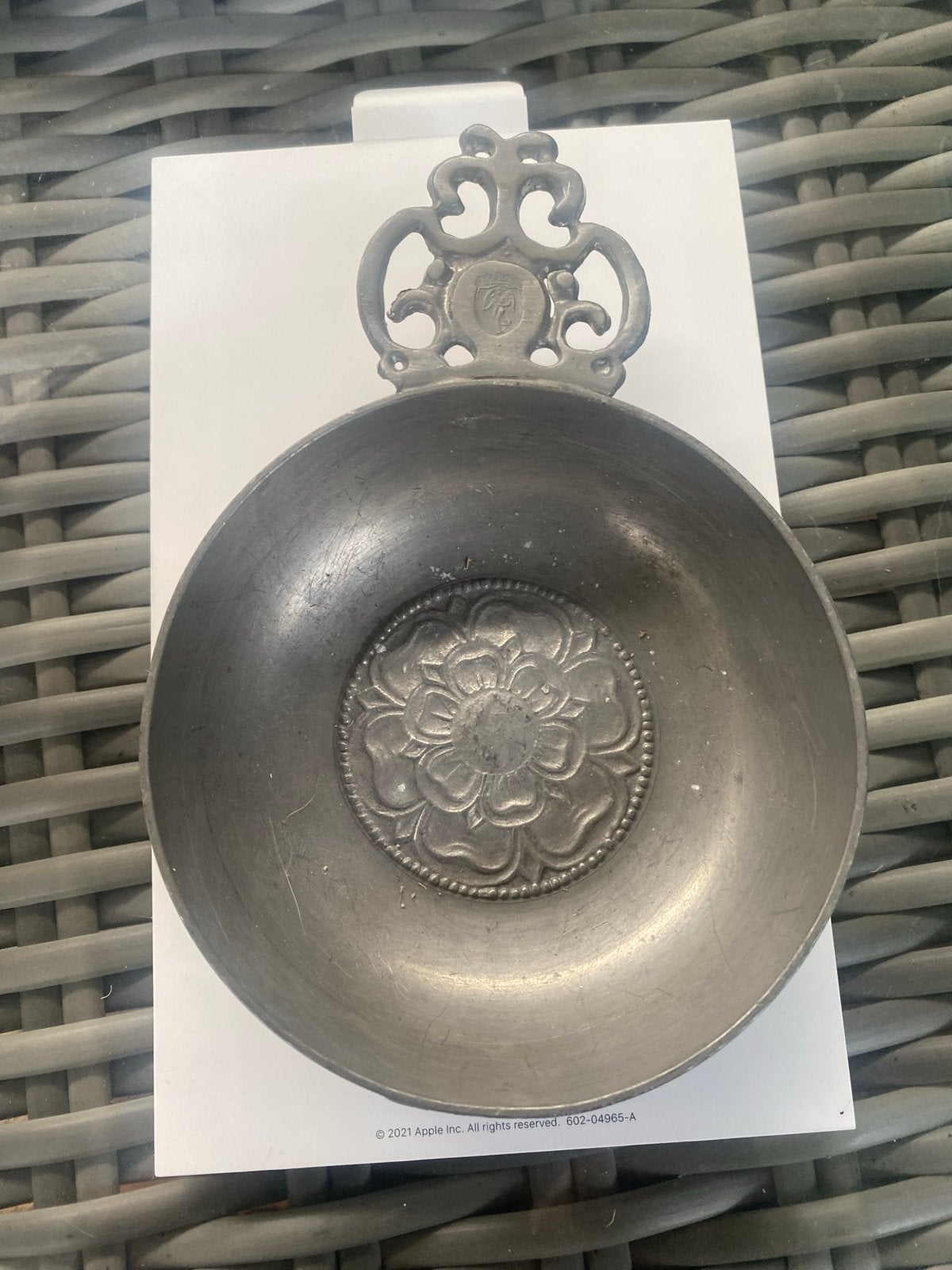 Antieke tinnen pap- of brandewijnkom, Ophalen of Verzenden