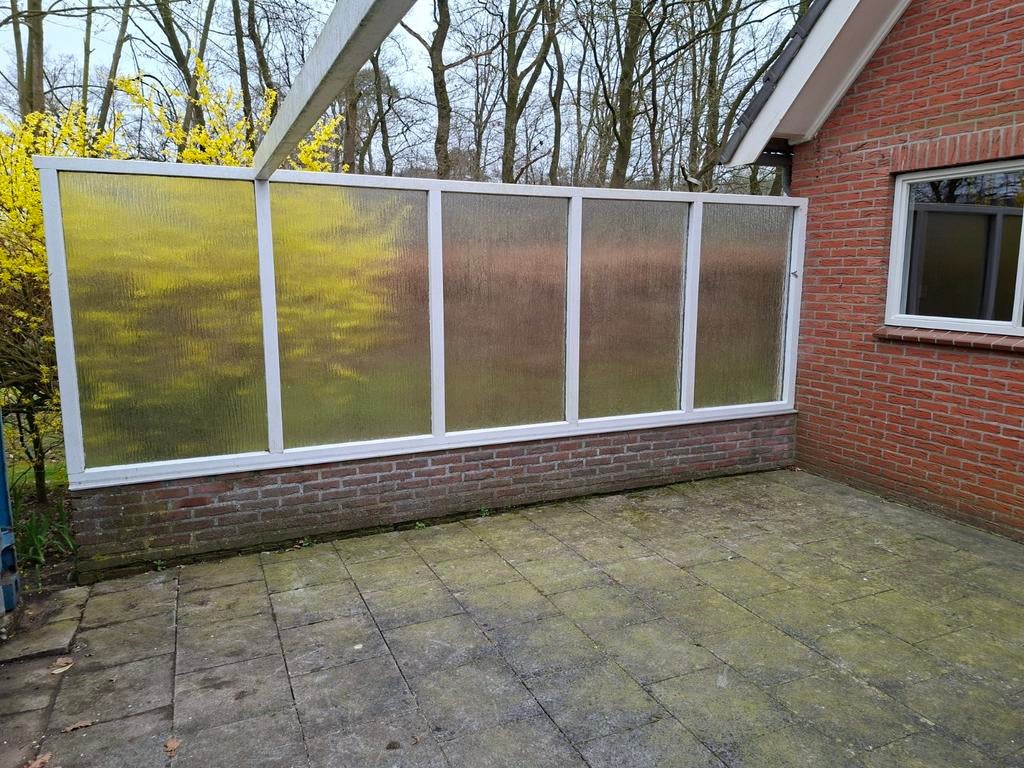 Tuin-/Terrasschermen (2 stuks) – wegens verbouwing, Ophalen of Verzenden, Gebruikt, Serre