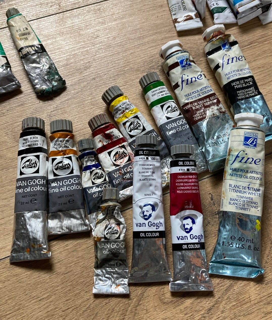 Diverse gebruikte tubes olieverf oa Talens, Van Gogh, Hobby en Vrije tijd, Ophalen, Gebruikt