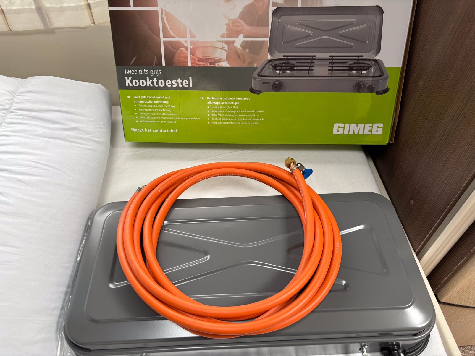 Gimeg campinggasstel NIEUW!!, Caravans en Kamperen, Ophalen, Nieuw