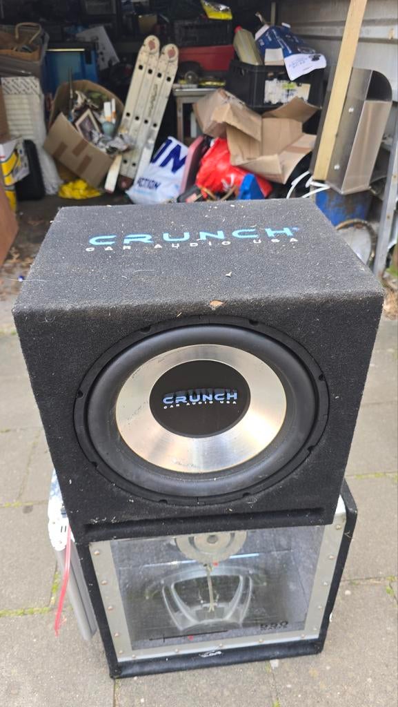 Crunch Subwoofer GPX350 - Krachtige Bass voor je Auto, Auto diversen, Ophalen, Gebruikt