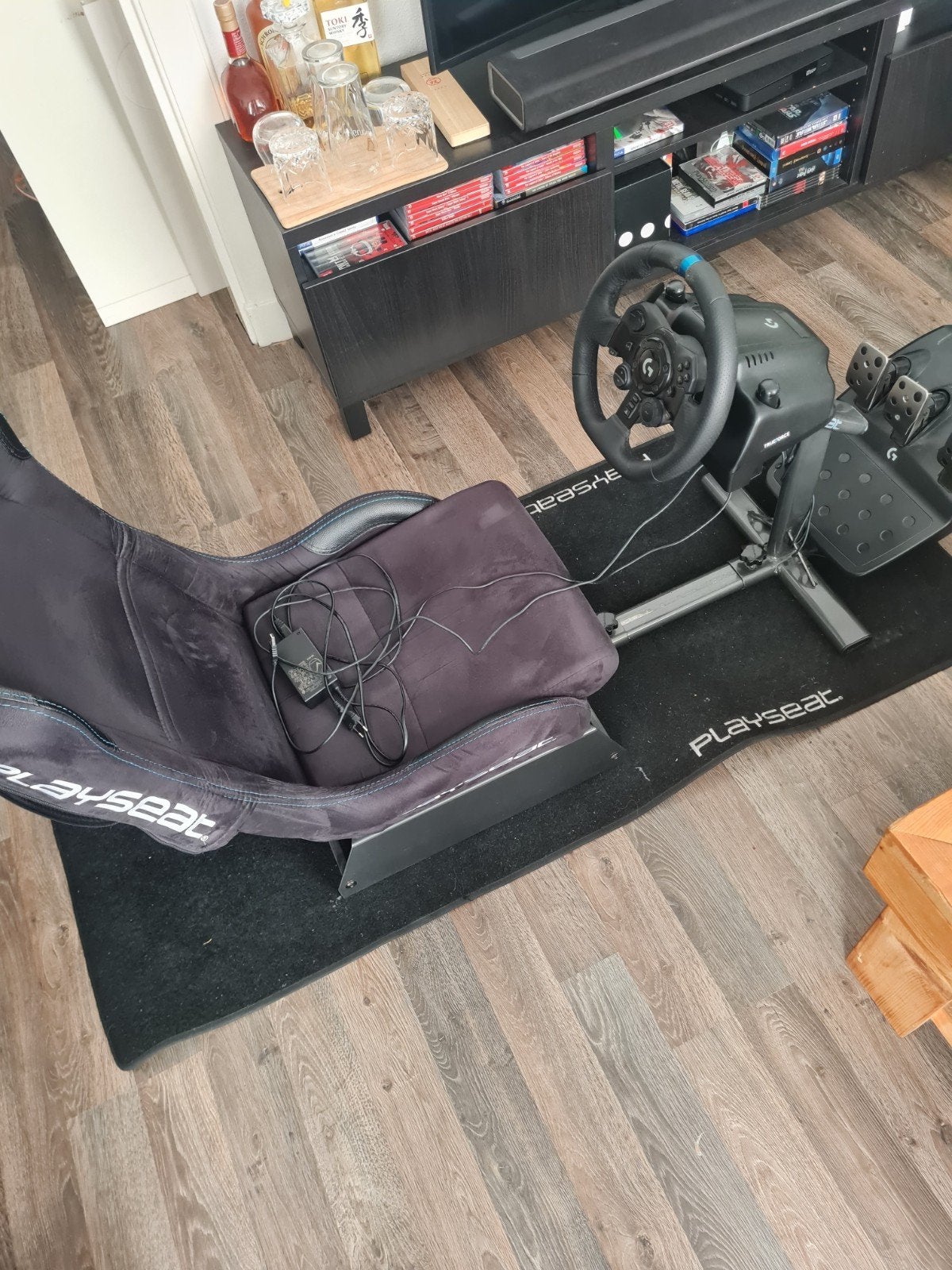 Playseat met Logitech racestuur en pedalen, Ophalen, Overige merken, Gebruikt