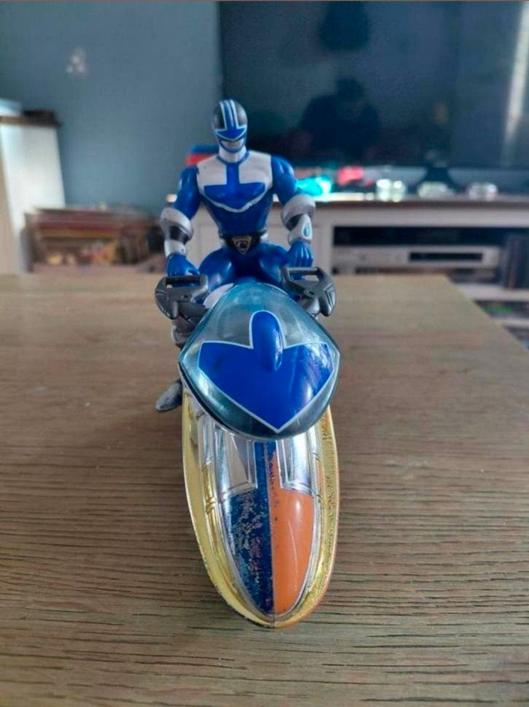 Time Force Blue Ranger met zijn bijbehorende Vector Cycle., Ophalen of Verzenden