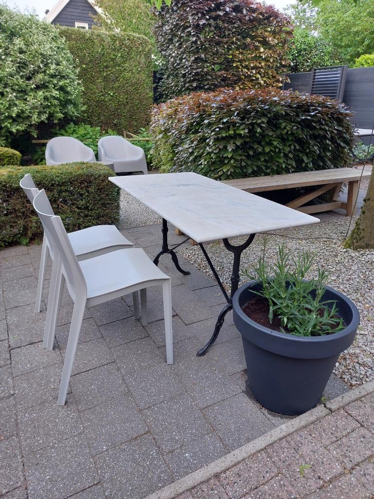 Philip Starck Slick-Slick binnen/buiten stoelen, stapelbaar., Huis en Inrichting, Stoelen, Ophalen of Verzenden, Gebruikt