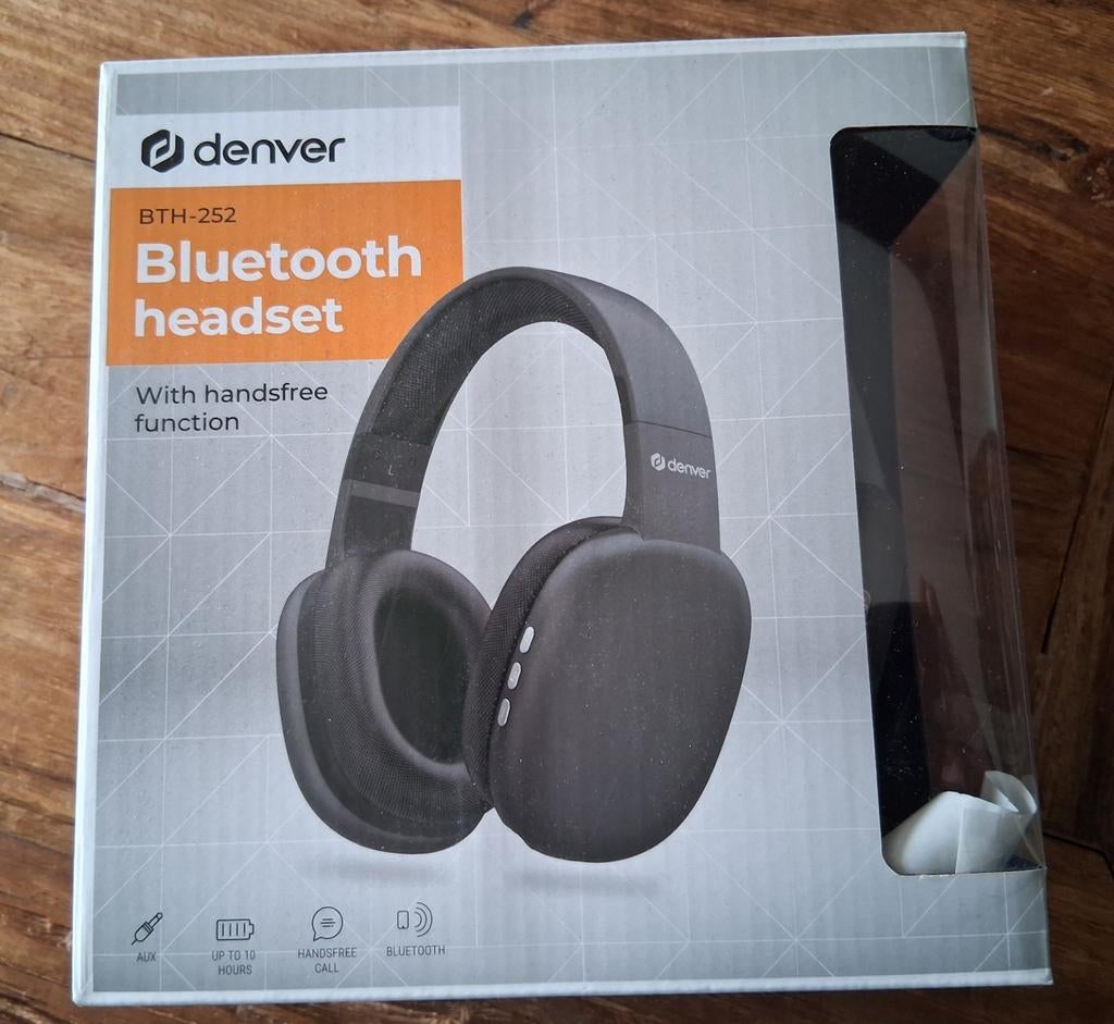 Denver BTH-252 Bluetooth Headset met Handsfree Functie, Overige merken, Nieuw, Ophalen of Verzenden, Over oor (circumaural)