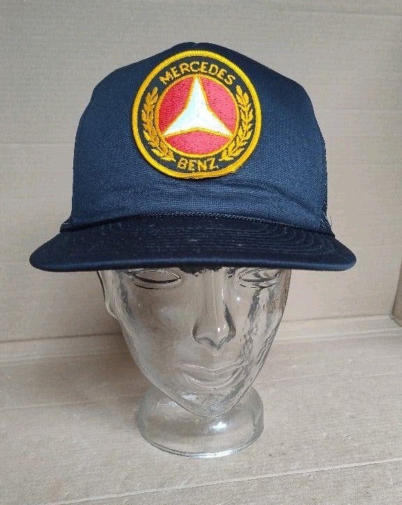 Vintage Cap met badge van het oude Mercedes-Benz logo, Ophalen of Verzenden, Gebruikt, Auto's