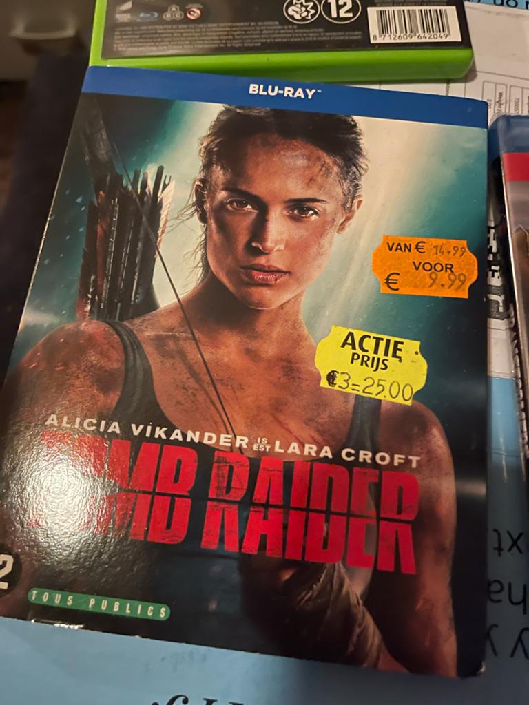 Tomb Raider Blu-ray - Actie/Avontuur met Alicia Vikander, Cd's en Dvd's, Blu-ray, Ophalen of Verzenden, Zo goed als nieuw, Actie