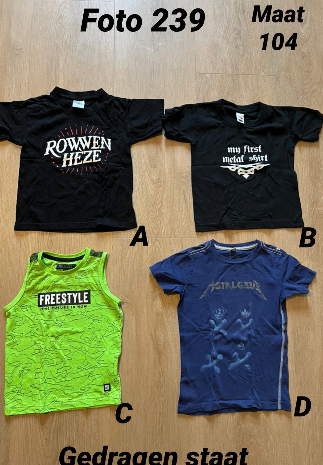 Shirt jongen maat 104 gedragen staat *foto 239*, Kinderen en Baby's, Kinderkleding | Maat 104, Ophalen of Verzenden, Gebruikt