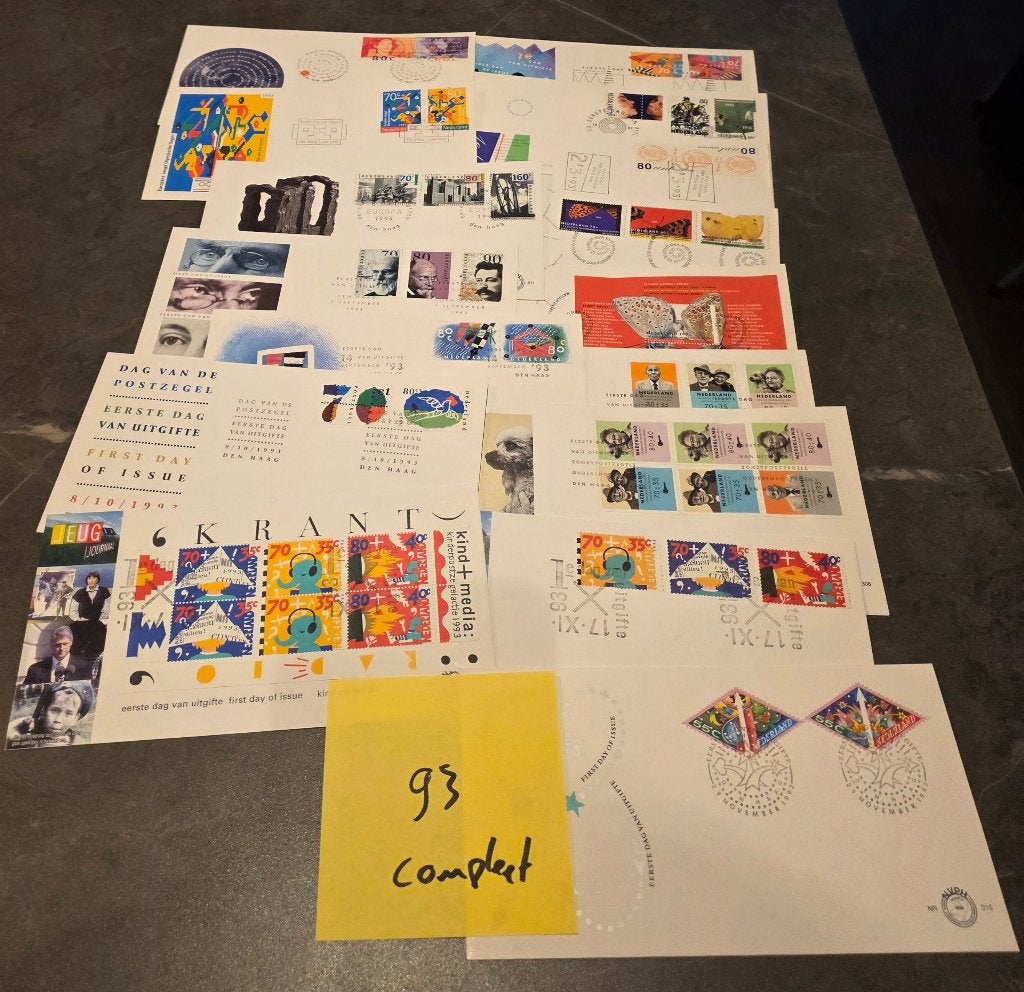 Speciale 1e dag Enveloppen (NL postzegels jaargang 1993), Postzegels en Munten, Postzegels | Eerstedagenveloppen, Ophalen of Verzenden