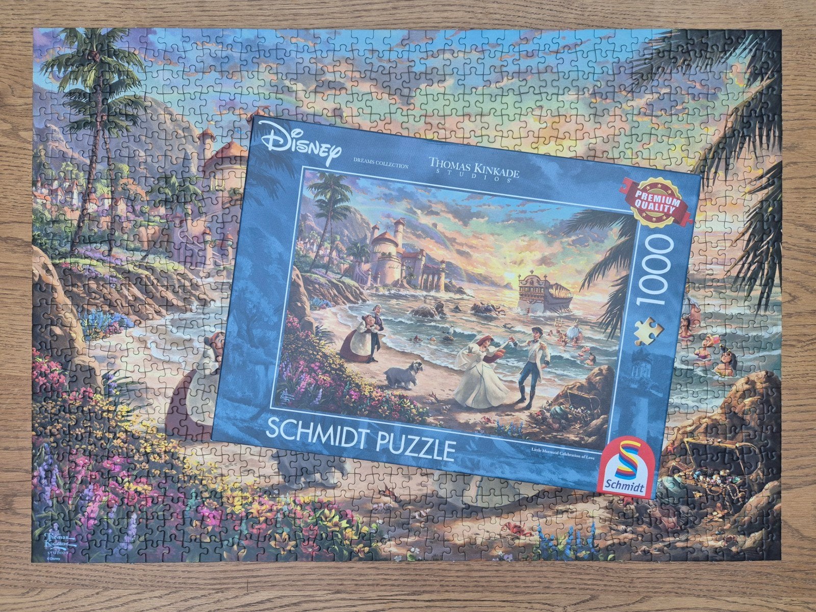 Disney puzzel 1000 stukjes the little mermaid celebration, Ophalen of Verzenden, 500 t/m 1500 stukjes, Zo goed als nieuw, Legpuzzel