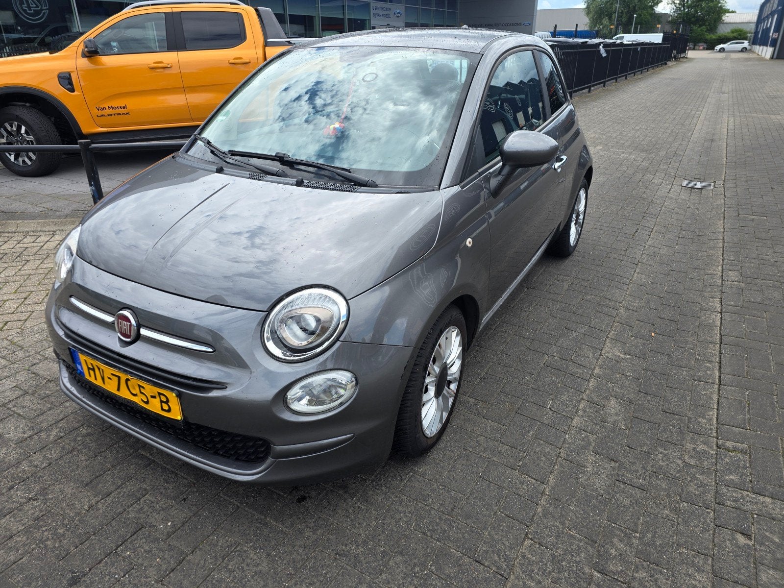 Fiat 500 Twinair Turbo 80pk Dualogic 2015 Grijs, Stof, Origineel Nederlands, Particulier, Hatchback