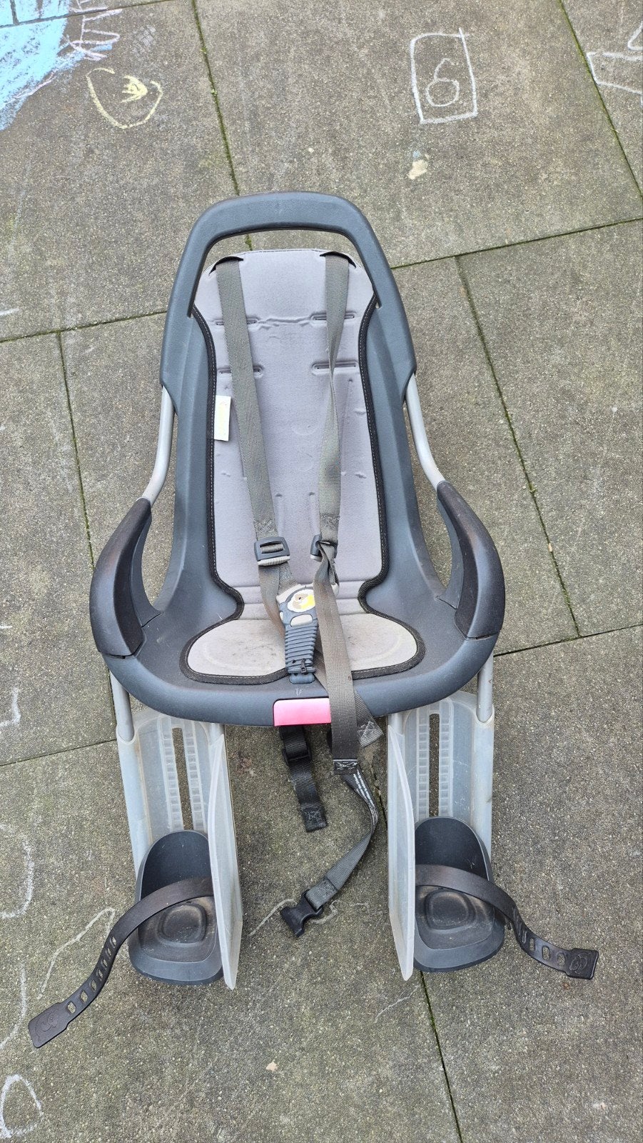 Gebruikt fietszitje voor achterop, inclusief voetsteuntjes, Ophalen, Achterzitje, Onbekend, 9 t/m 18 kg