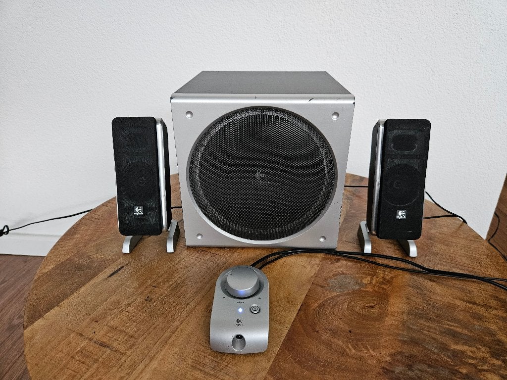 Logitech Z3 luidsprekers met subwoofer, Computers en Software, Pc speakers, Ophalen of Verzenden, Gebruikt, Audiokanaal 2.1, Logitech