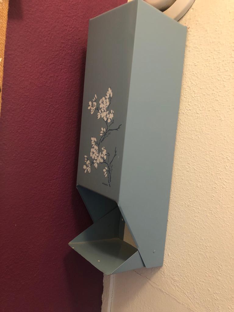 Vintage Brabantia kastje en toiletrolhouder met sleutel, Ophalen of Verzenden, Gebruikt, Blauw, Overige typen