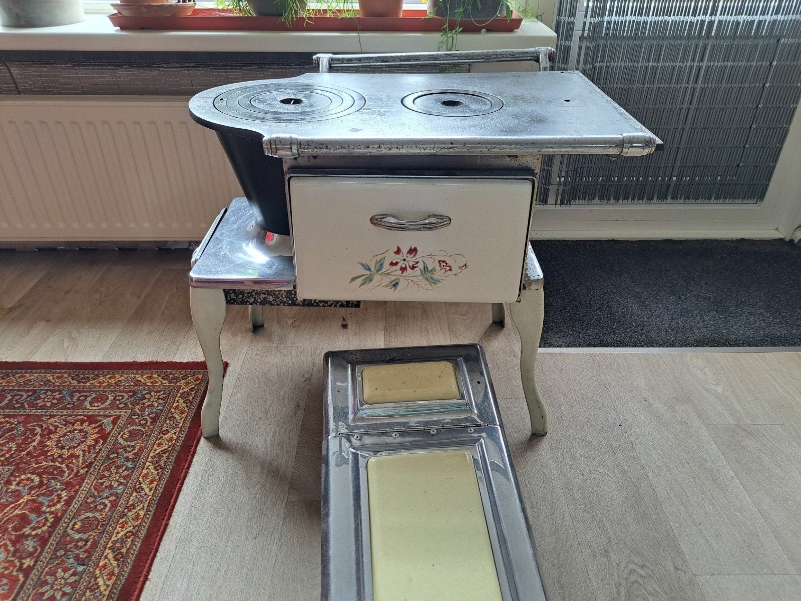 schipperskachel, antieke houtkachel/oven met doofpot - Groot, Ophalen
