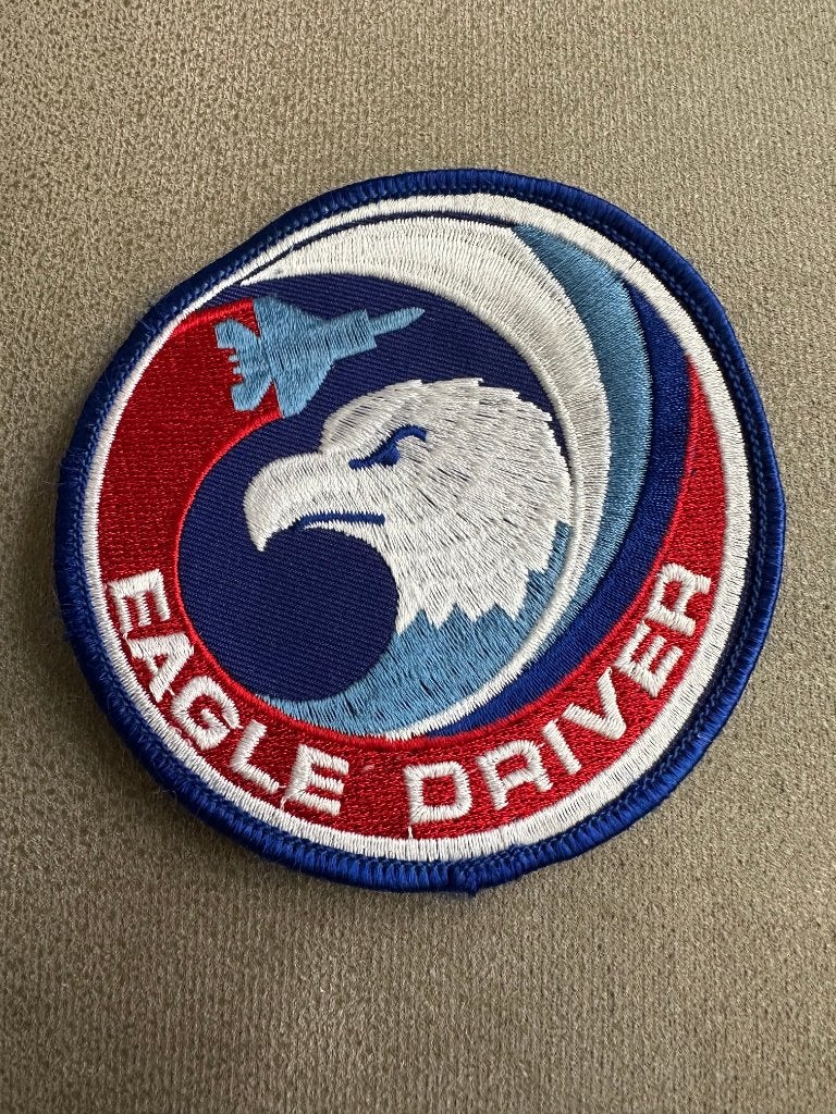 F-15 Eagle Driver patch, Ophalen of Verzenden, Gebruikt, Patch, Badge of Embleem
