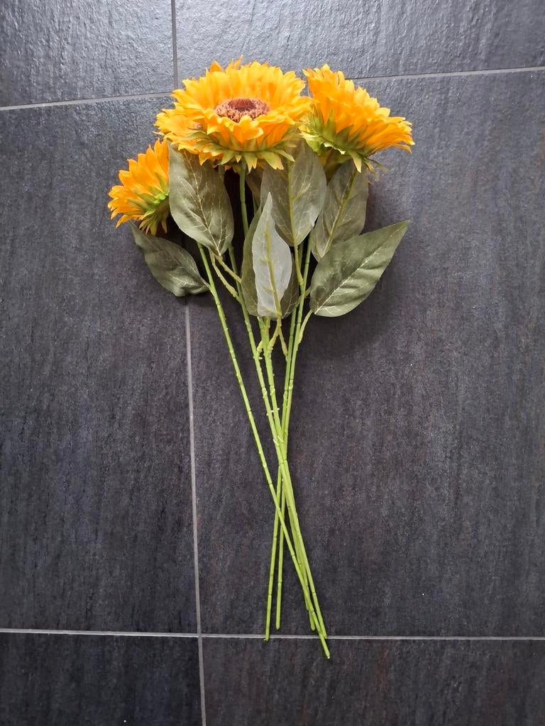 6 Kunst Zonnebloemen, Huis en Inrichting, Ophalen, Zo goed als nieuw