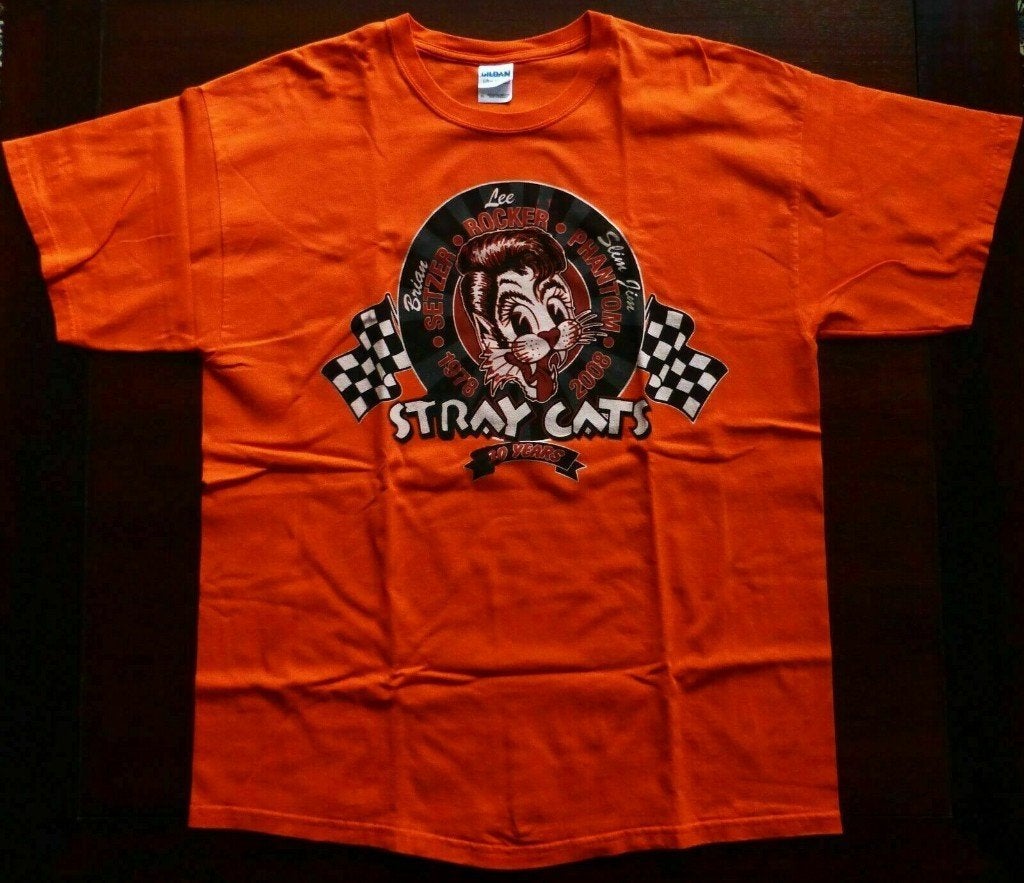 Stray Cats 2008 Farewell Tour Shirt XL Brian Setzer, Ophalen of Verzenden, Zo goed als nieuw, Kleding