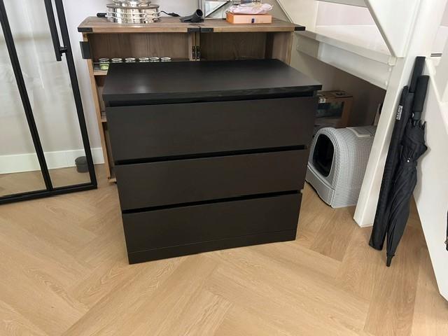 Ikea ladekast MALM, Huis en Inrichting, Ophalen, 50 tot 100 cm, Zo goed als nieuw, 3 of 4 laden