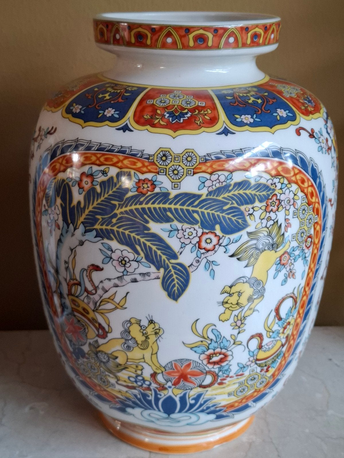 Grote Eken Chinese Vaas, Ophalen of Verzenden