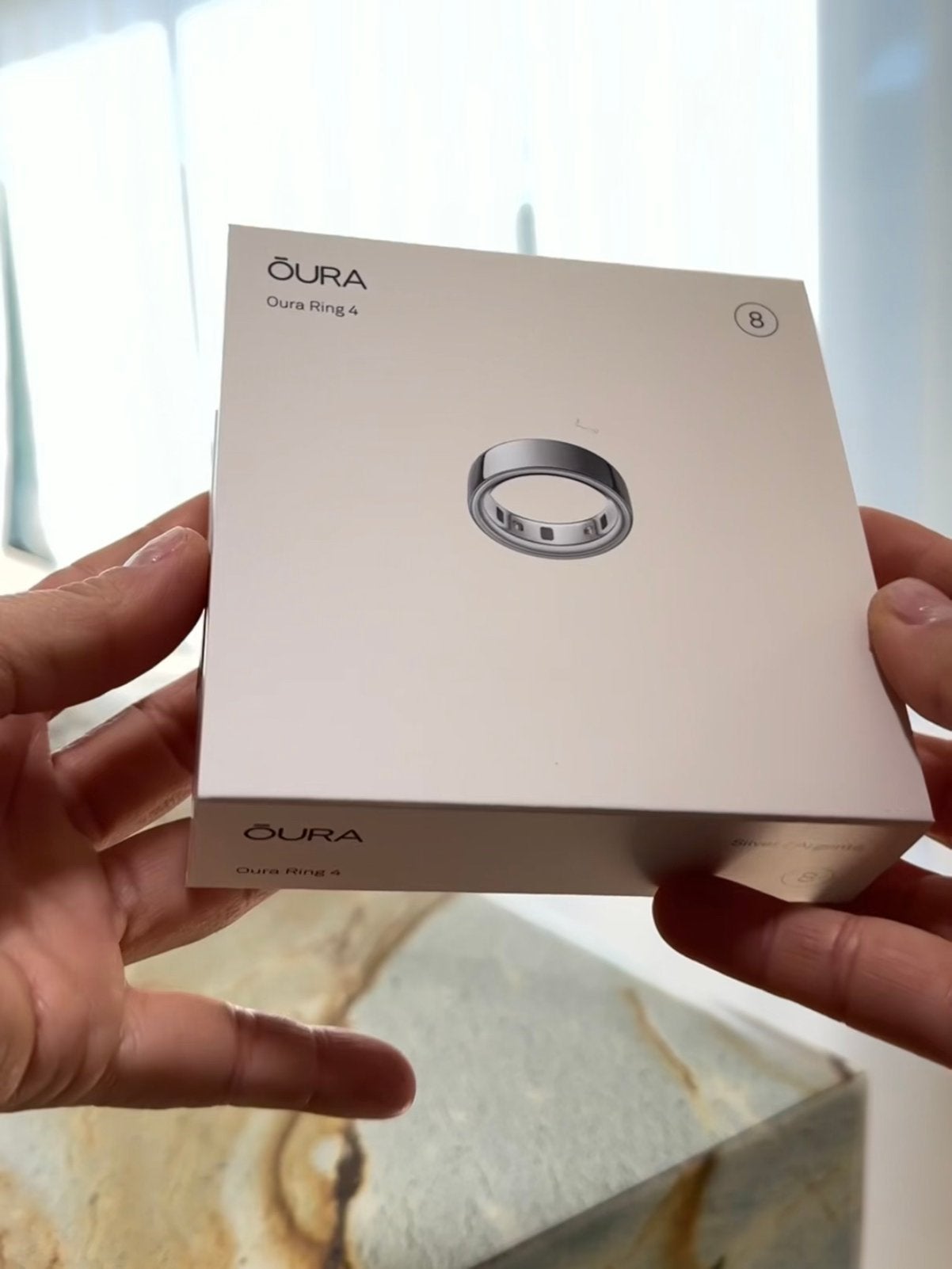 Nieuw ongeopende Oura Ring Gen4 maat 8 zilver, Ophalen, Nieuw, Zilver, Android