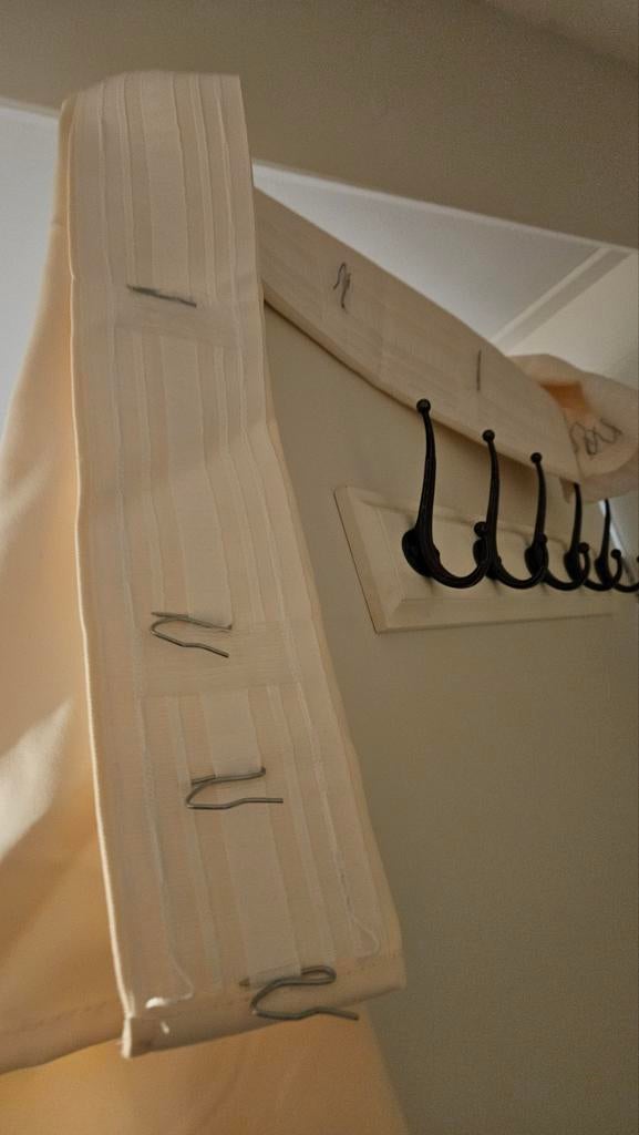 HOOMstyle Kant en Klaar Gordijn 140x270cm - Off White/Beige, Ophalen of Verzenden, Nieuw, Beige