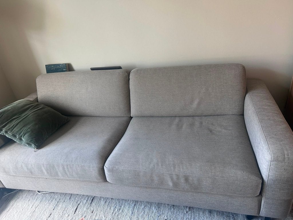 Bolia 2,5-zits bank grijs, Ophalen, Gebruikt, Tweepersoons, 75 tot 100 cm