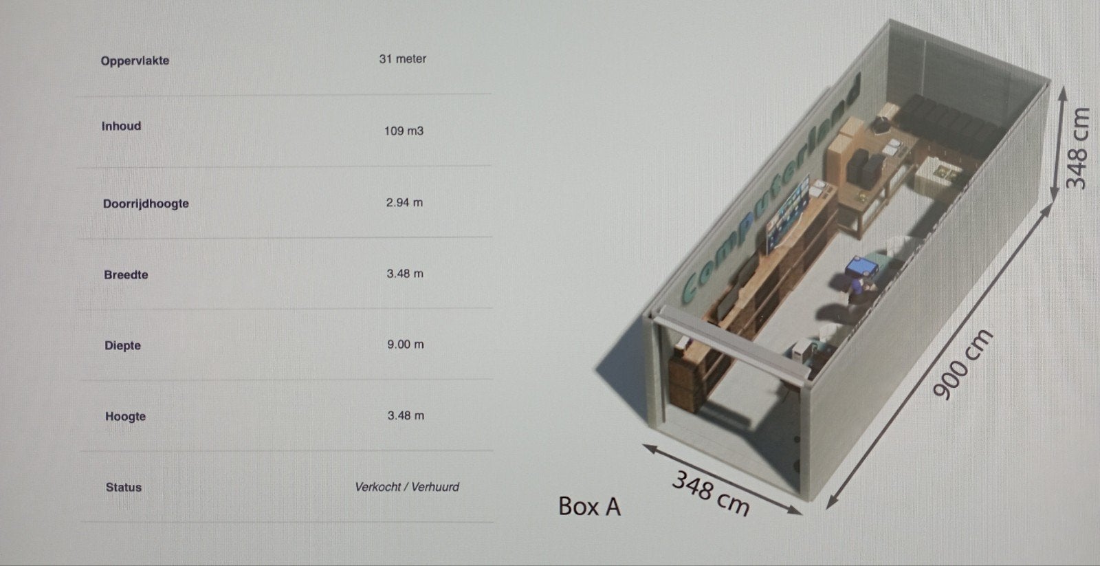 Garagebox/bedrijfsunits te huur met eigen adres Cuijk