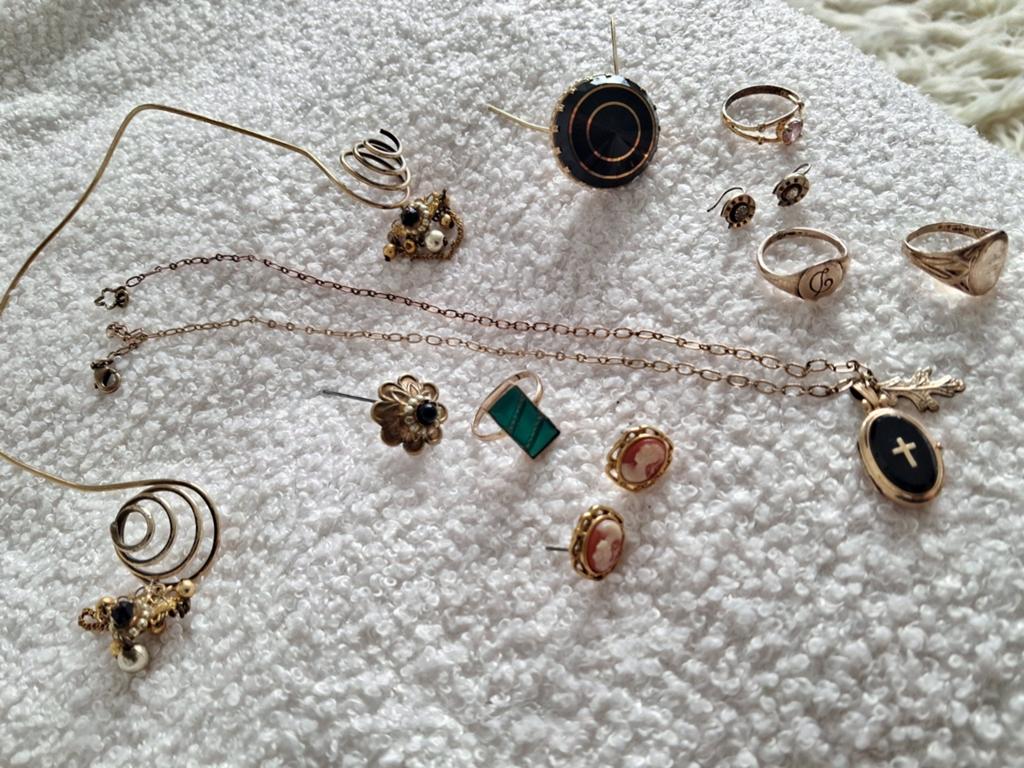 Sieraden uit boedelruiming, Sieraden, Tassen en Uiterlijk, Antieke sieraden, Ophalen of Verzenden, Goud, Verguld