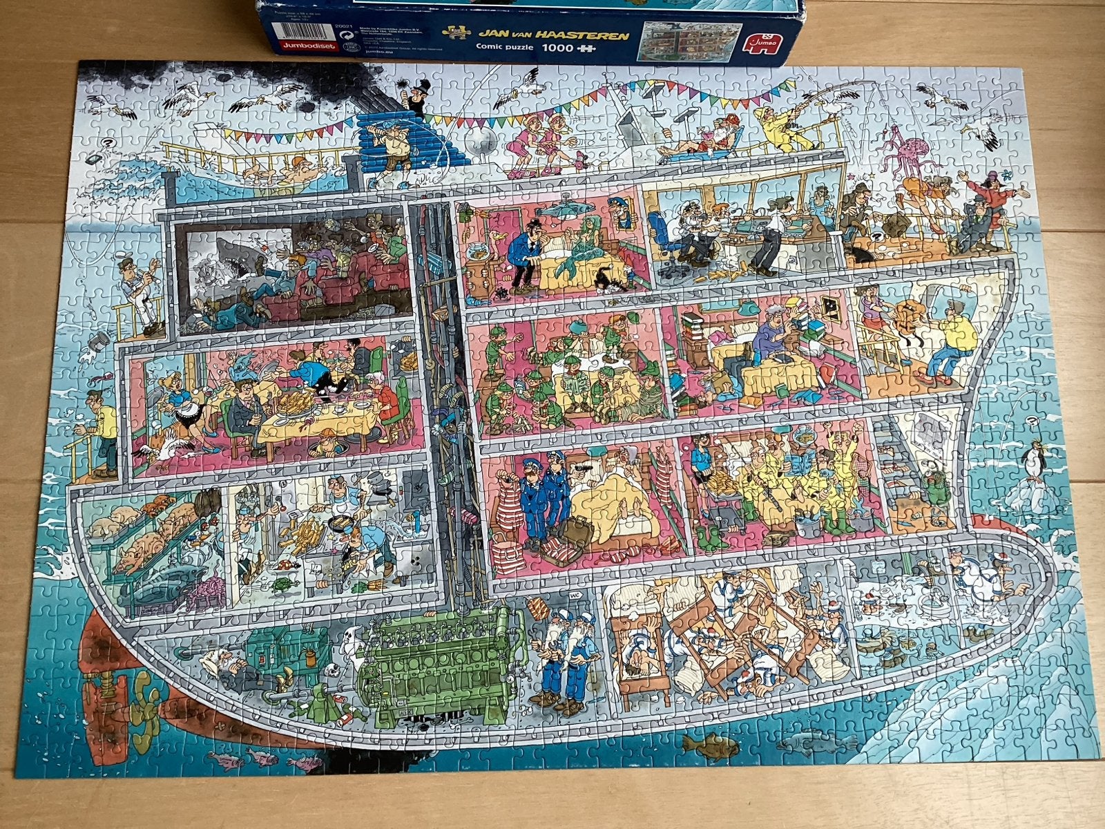 Jan van Haasteren Puzzel 1000 stukjes - Cruiseschip, Ophalen of Verzenden, 500 t/m 1500 stukjes, Zo goed als nieuw, Legpuzzel
