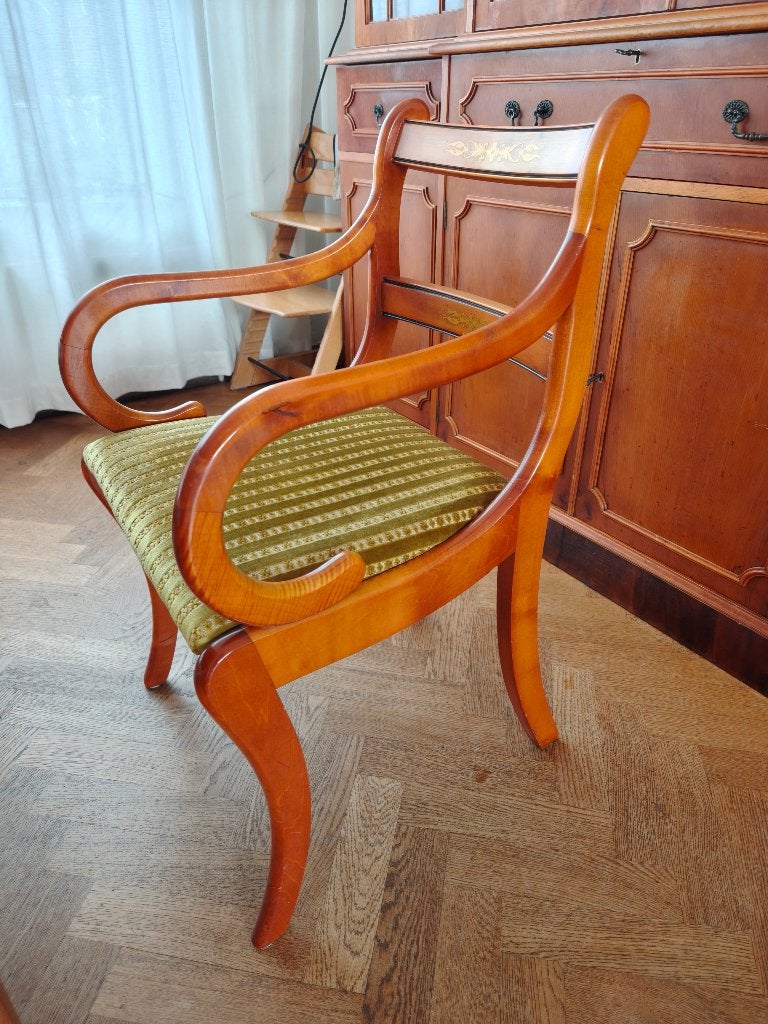 eetkamerstoelen 5 stuks mahoniehout, Huis en Inrichting, Ophalen, Hout, Gebruikt, Klassiek