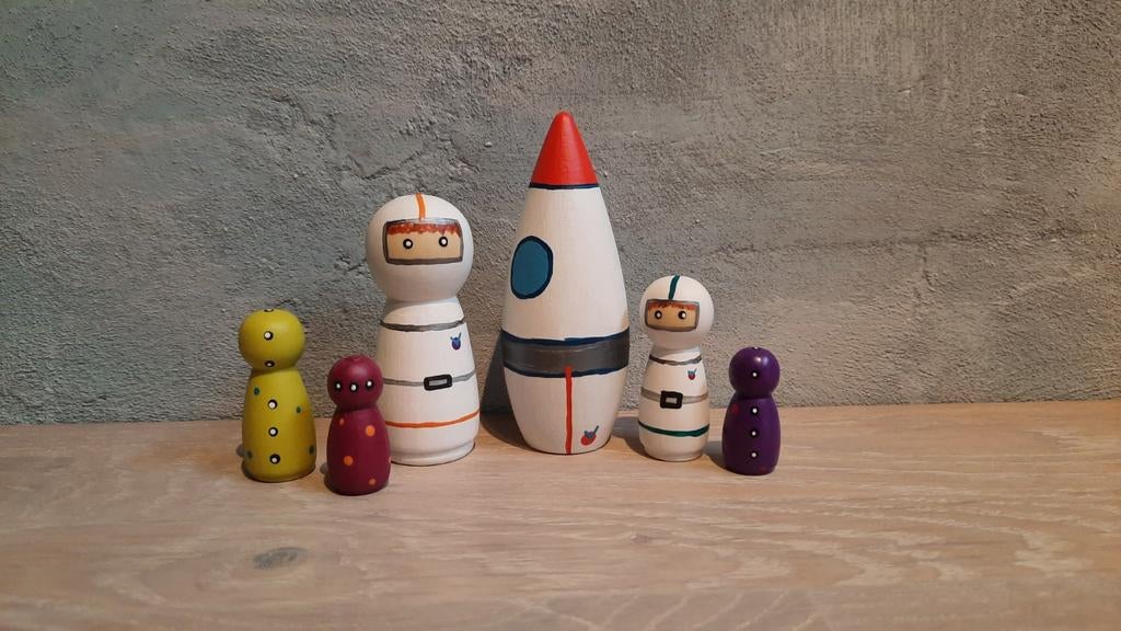 Astronaut/ruimte pegg dolls., Ophalen of Verzenden
