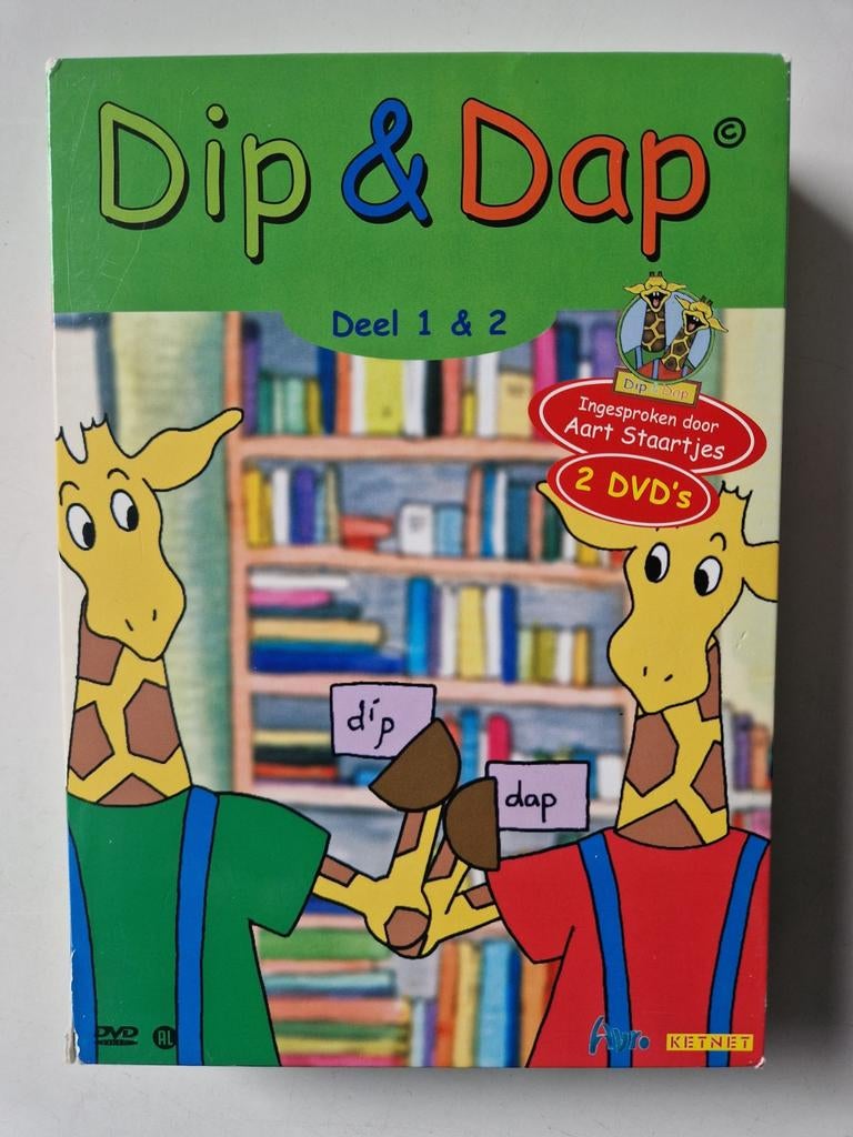 Dip & Dap Deel 1 & 2 DVD - Educatieve kinderfilm, Alle leeftijden, Boxset, Ophalen of Verzenden, Zo goed als nieuw