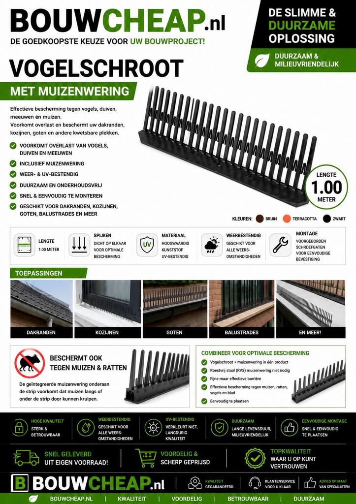 Alles voor dakdekkers uit eigen productie, Steen of Klei, Nieuw, Ophalen of Verzenden, 15 m² of meer