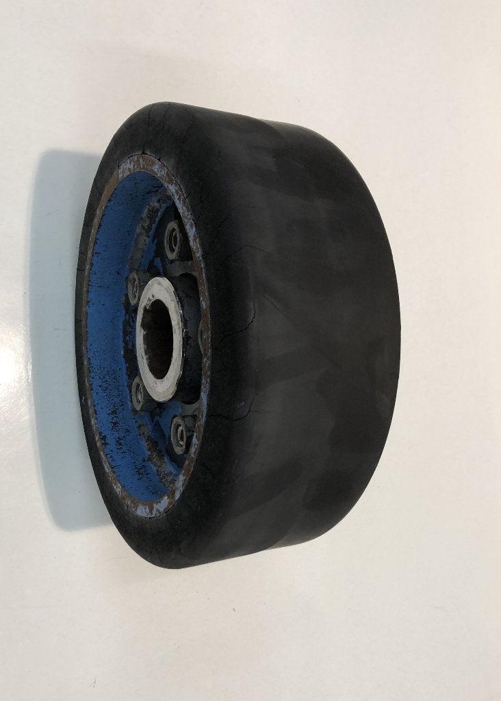 Aandrijfwiel 25 x 9cm voor het maken van bandschuurmachine, Ophalen of Verzenden, Gebruikt, Minder dan 600 watt, Bandschuurmachine