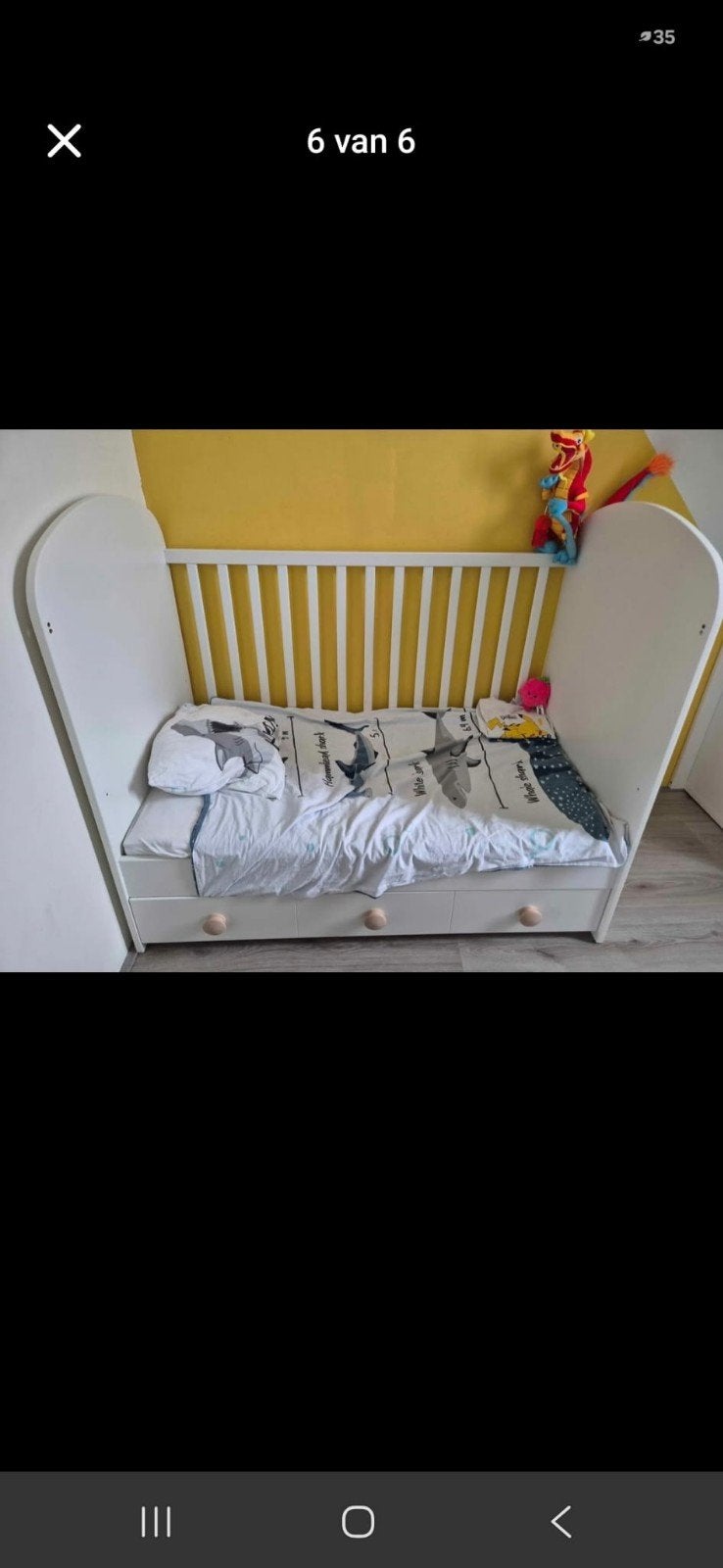 Complete babykamer: ledikant, commode, kledingkast,, Gebruikt, 70 tot 85 cm, 140 tot 160 cm, Ophalen