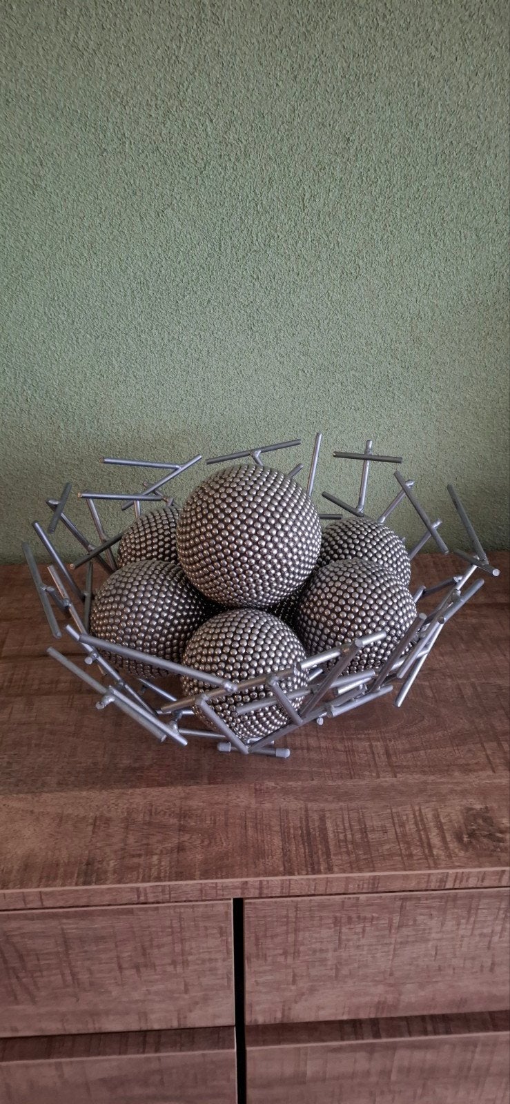 BOB BALLEN als nieuw metalen bollen voor interieur, Ophalen of Verzenden, Zo goed als nieuw, Zilver, Metaal