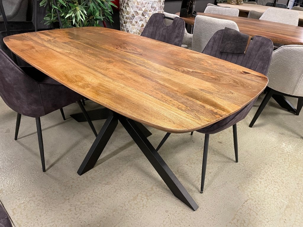LEEGVERKOOP GOEDKOOPSTE NEDERLAND TAFEL DEENS OVAAL VOORRAAD, Bruin, Nieuw, Ophalen of Verzenden, Modern