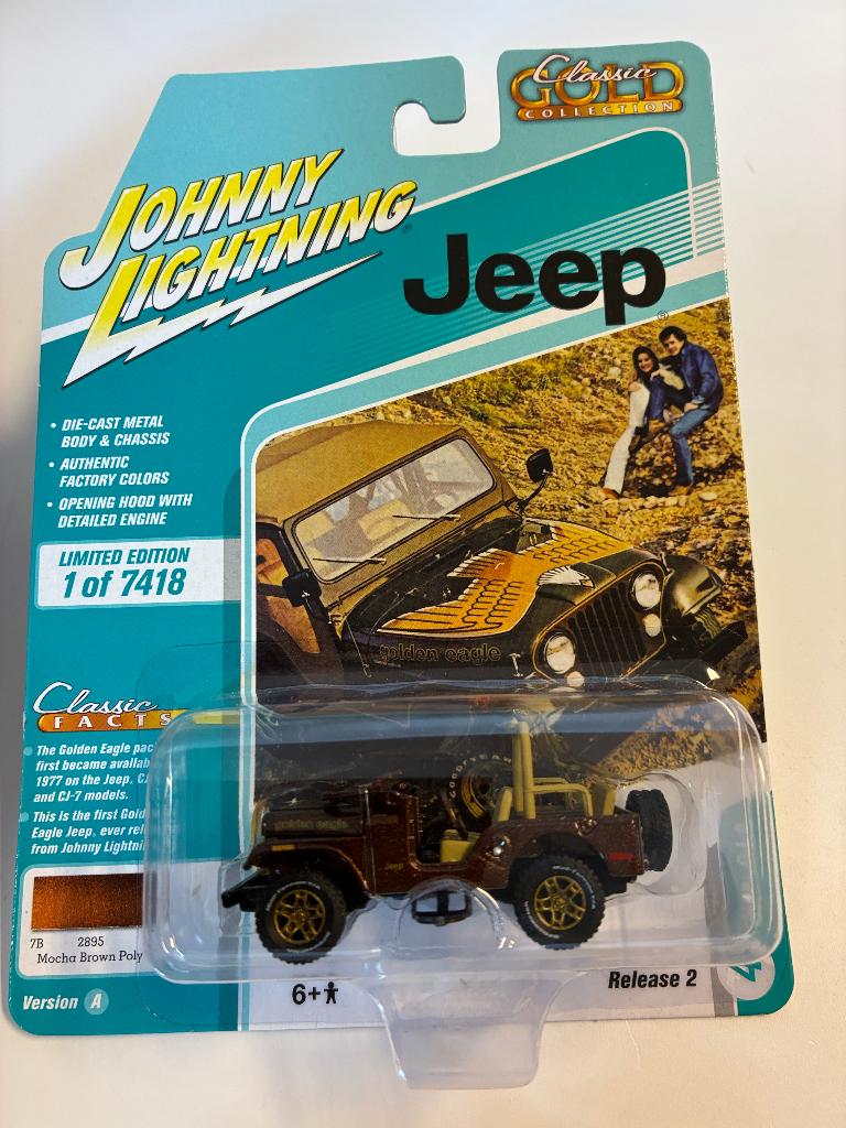 89400: Jeep CJ-5 Golden Eagle - 1977 - Johnny Lightning 1:64, Auto, Nieuw, Ophalen of Verzenden, Bachsatztstr. 54 D 72131 Ofterdingen, Germany
