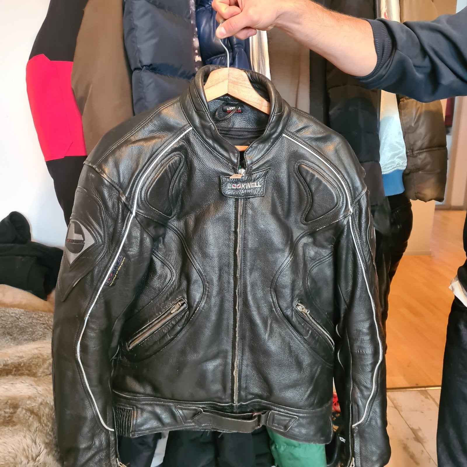 Lookwell Leren Bomberjack - Unisex (S), Motoren, Dames, Jas | leer, Lookwell, Ophalen of Verzenden