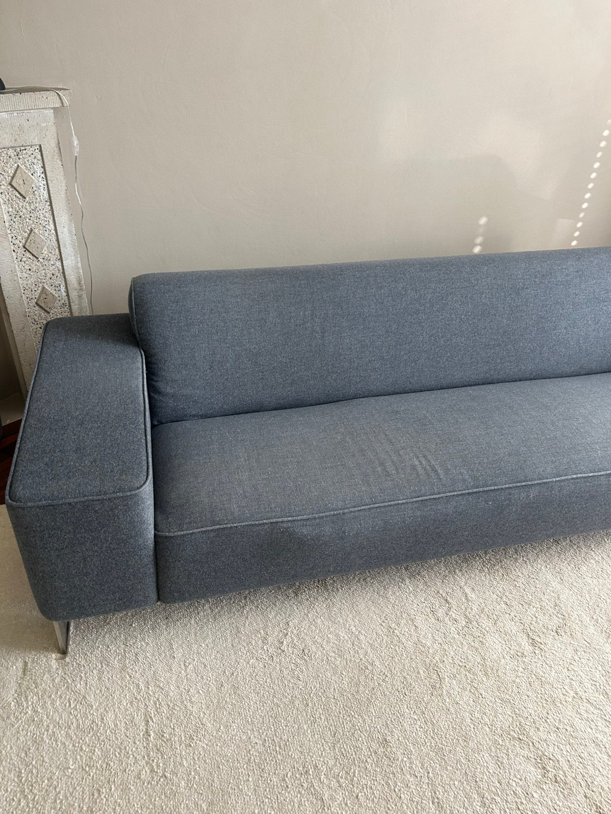 Bank Palau Finch Metal 3.5persoons grijs/blauw, Ophalen, 250 tot 300 cm, Gebruikt, Overige maten