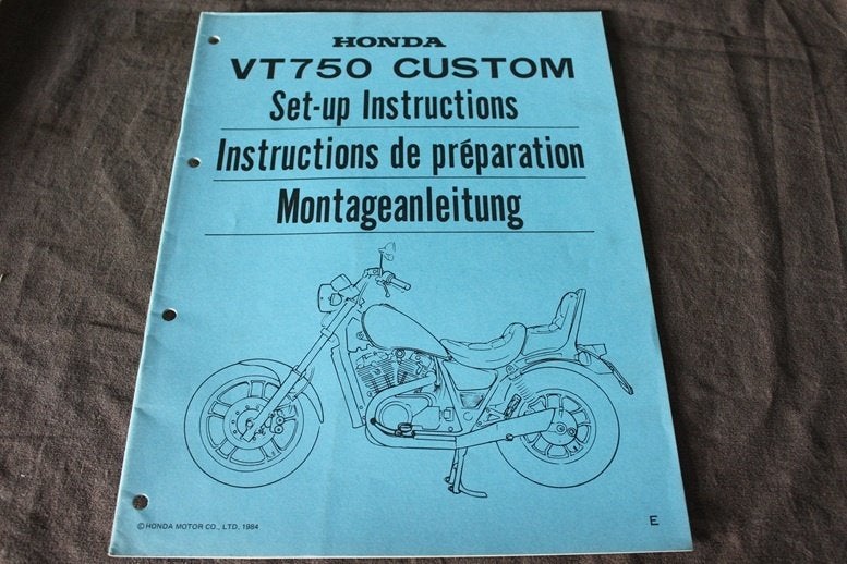 Honda VT750 Custom 1984 motorcycle set up manual, Ophalen of Verzenden, Honda