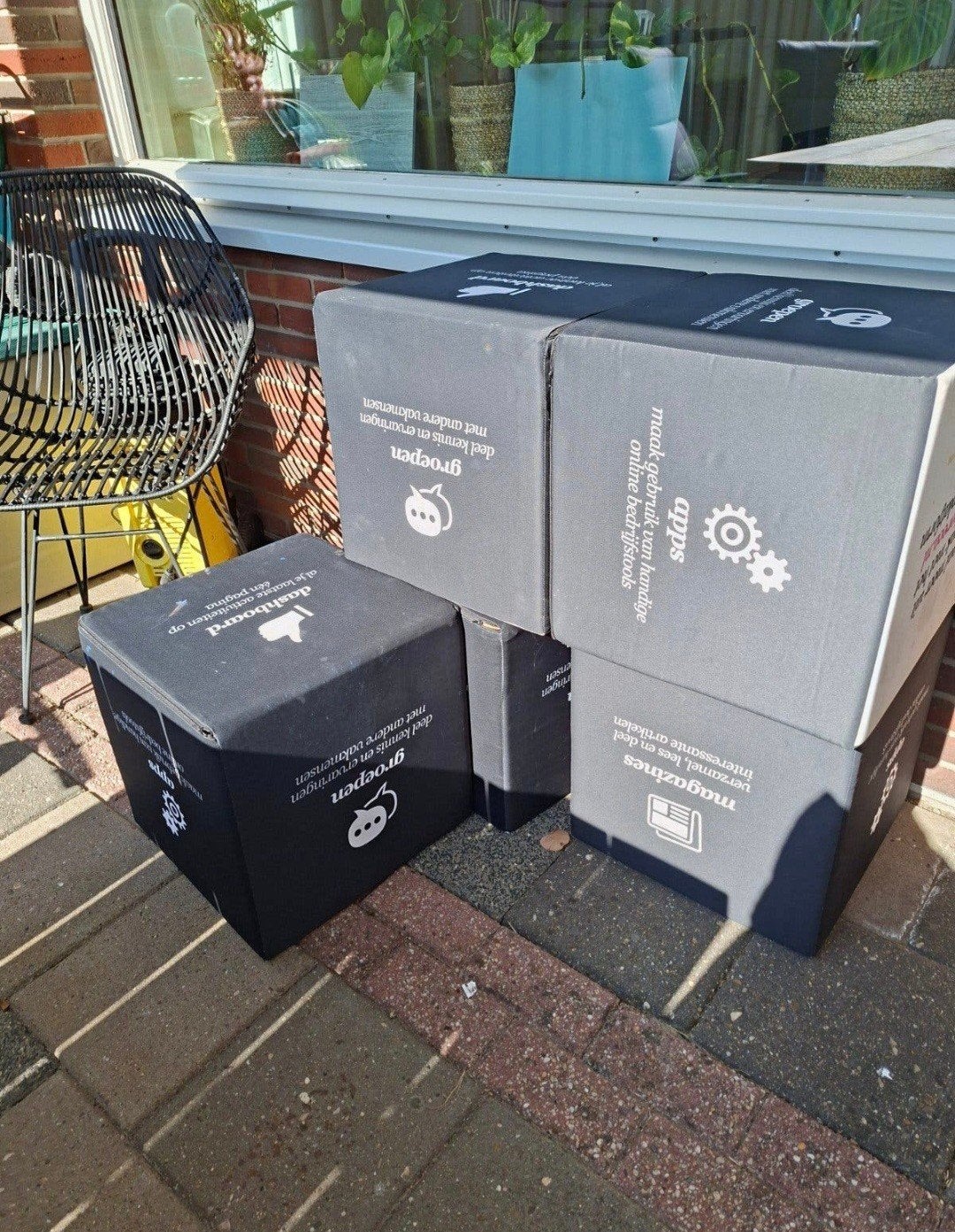 5 foam blokken met hoezen 50x50x50cm - Gratis Ophalen, Ophalen, Gebruikt