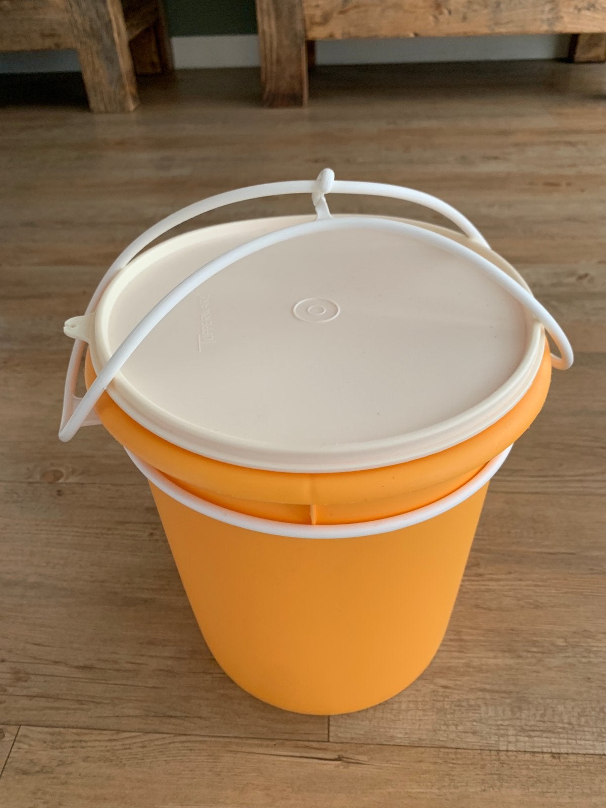 Tupperware wasemmer met hengsel compleet, Gebruikt, Tupperware, Verzenden, Geel