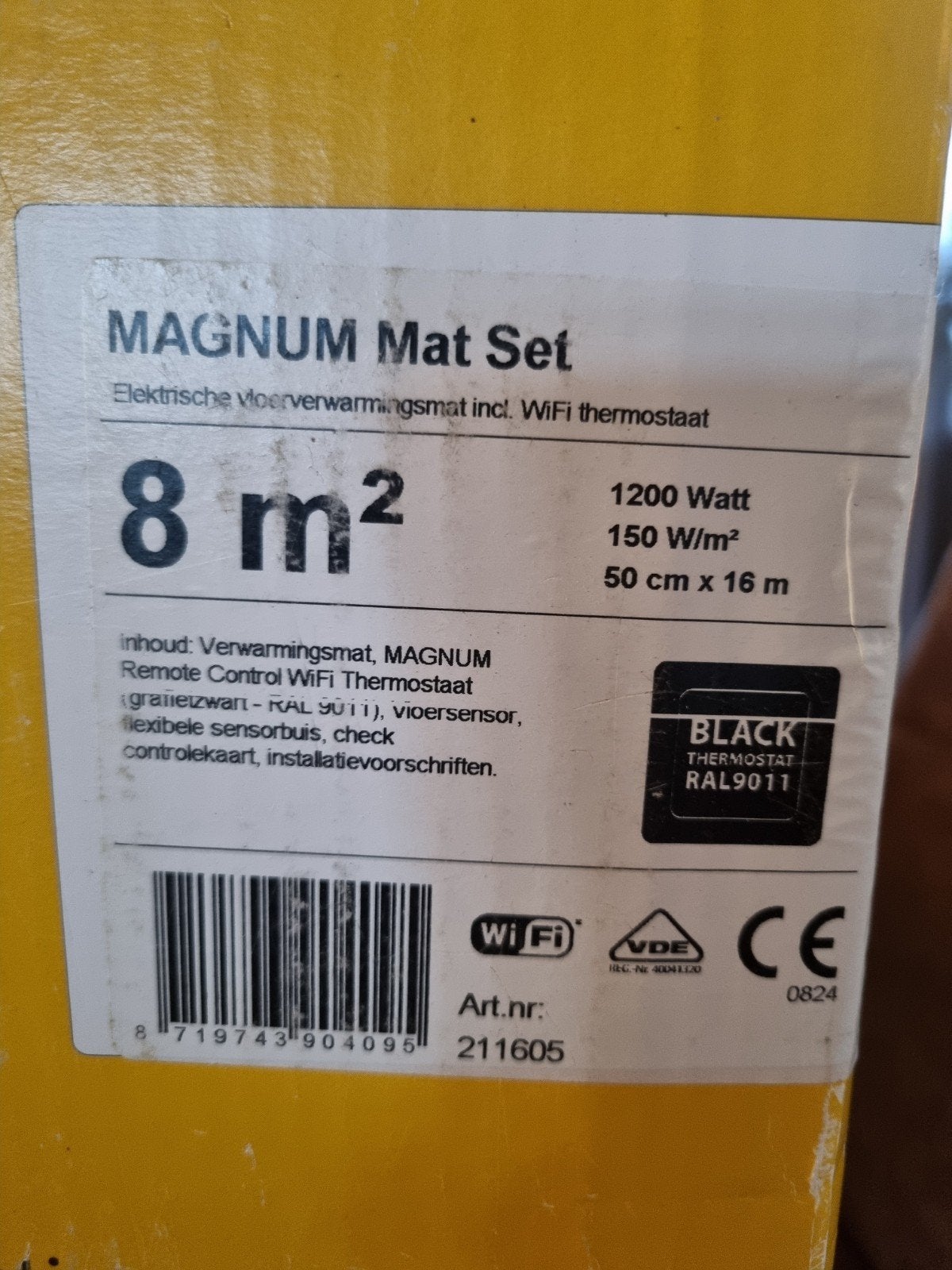 MAGNUM Set Elekt Vloerverwarming 8m² met WiFi Thermostaat