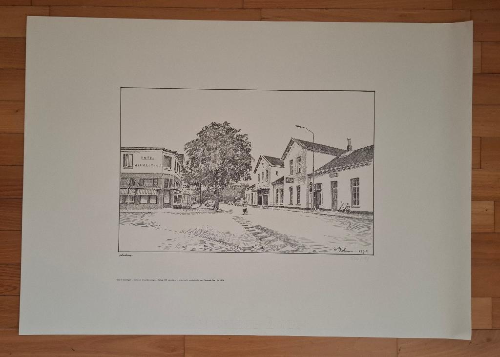 20 pentekeningen 'Oss in tekeningen', Piet Hohmann, Antiek en Kunst, Kunst | Tekeningen en Foto's, Ophalen