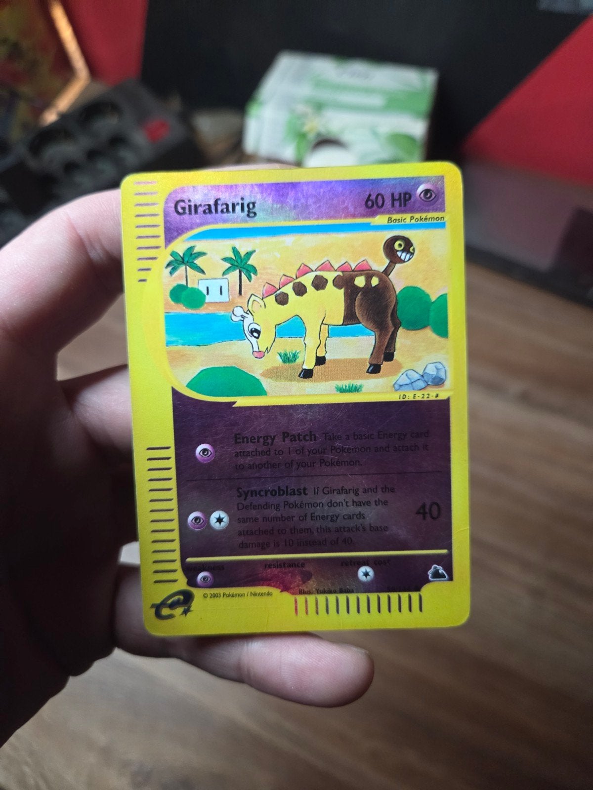 Girafarig Reverse 58/144 Skyridge 2003 Wotc, Ophalen of Verzenden, Gebruikt, Losse kaart, Foil
